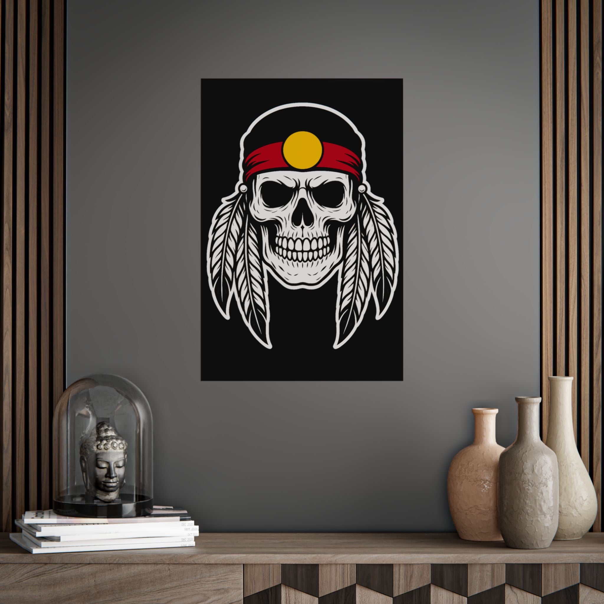 Native Aboriginal Skull Poster