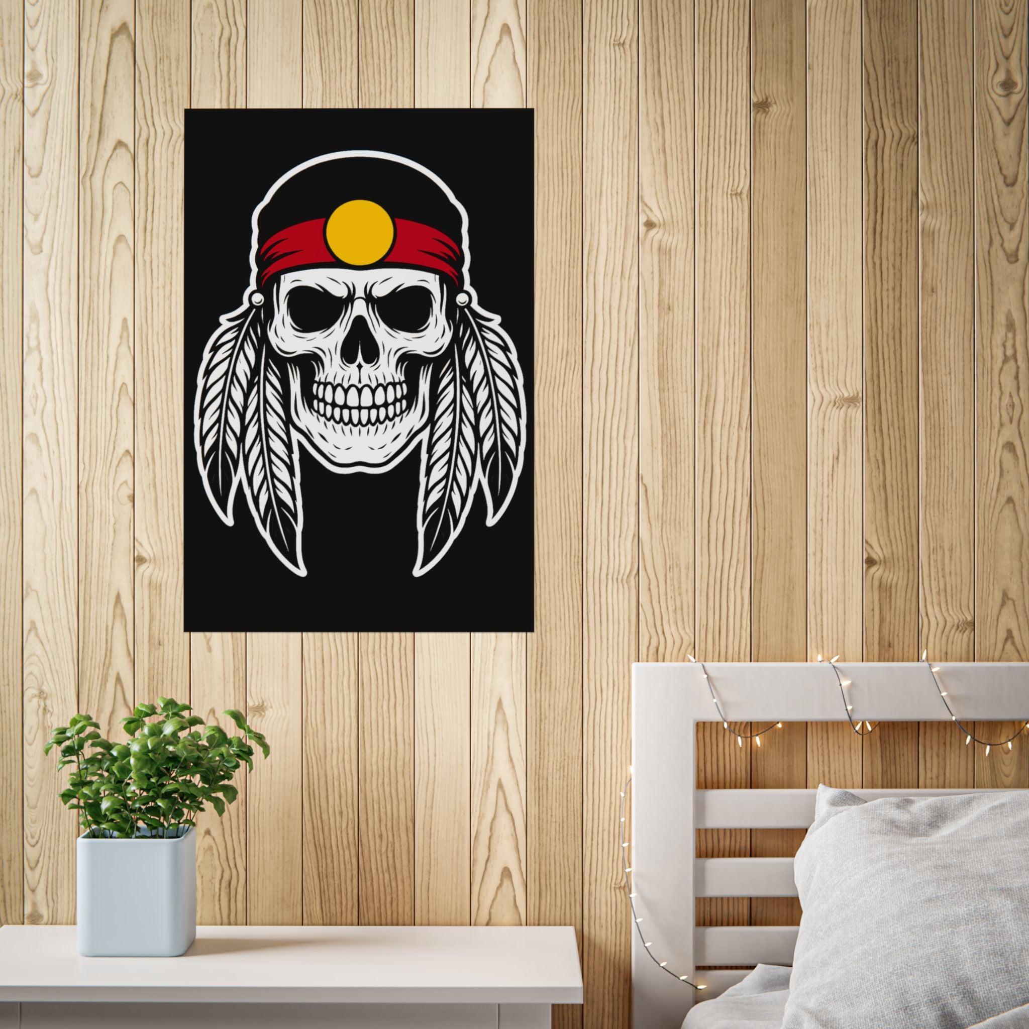 Native Aboriginal Skull Poster