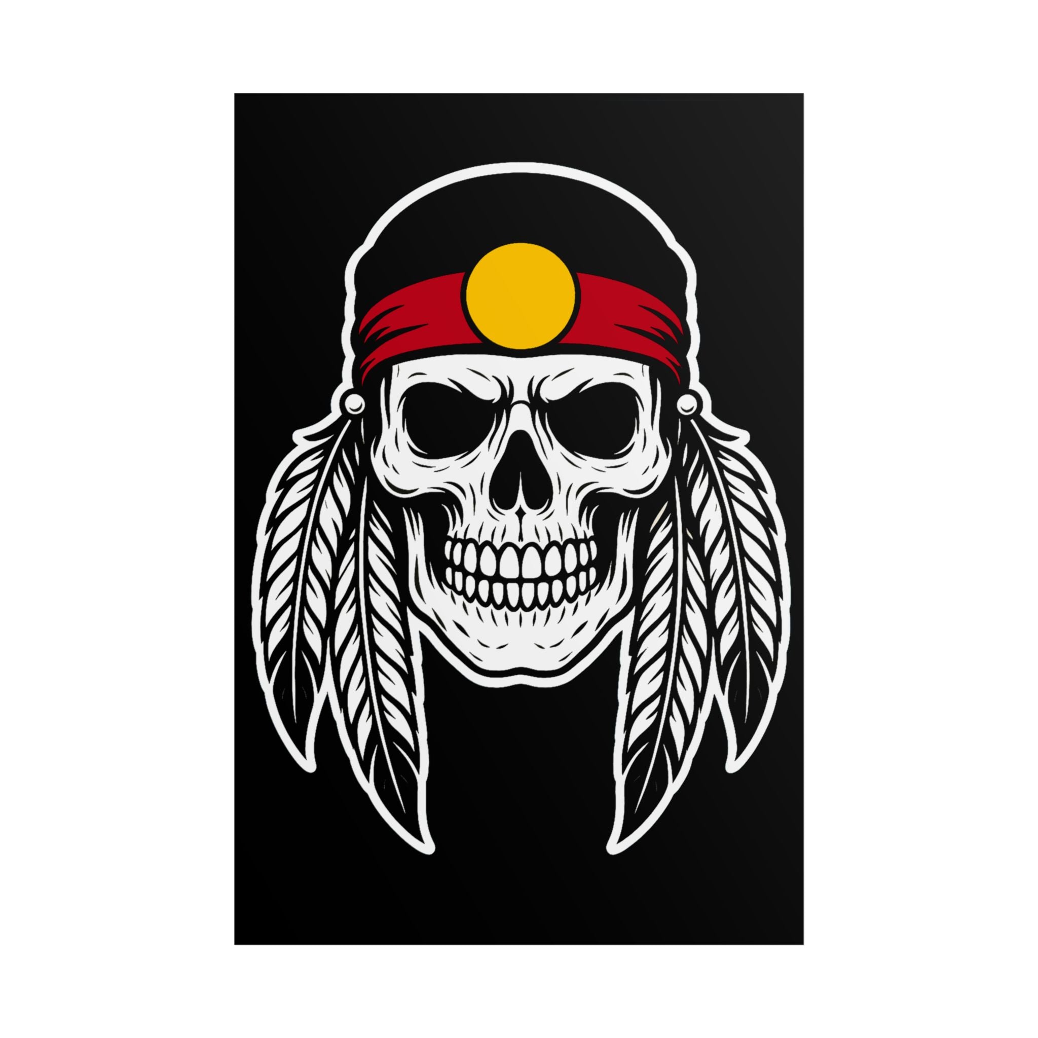 Native Aboriginal Skull Poster