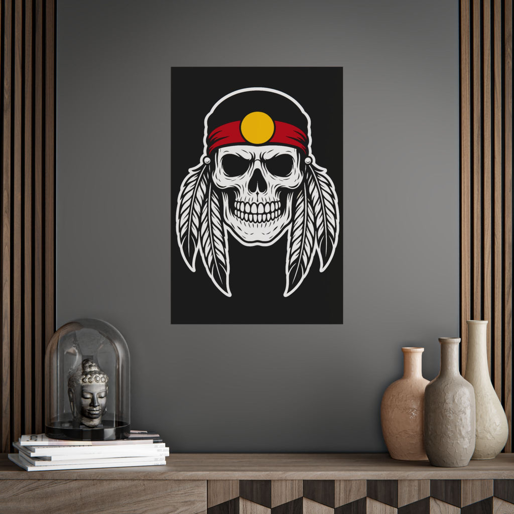 Native Aboriginal Skull Poster