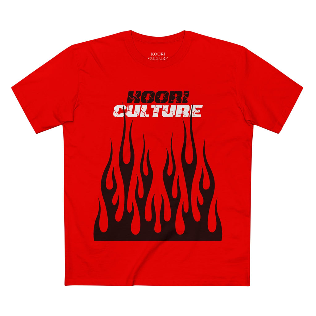 KooriCulture Flame x Native Skull Staple Tee