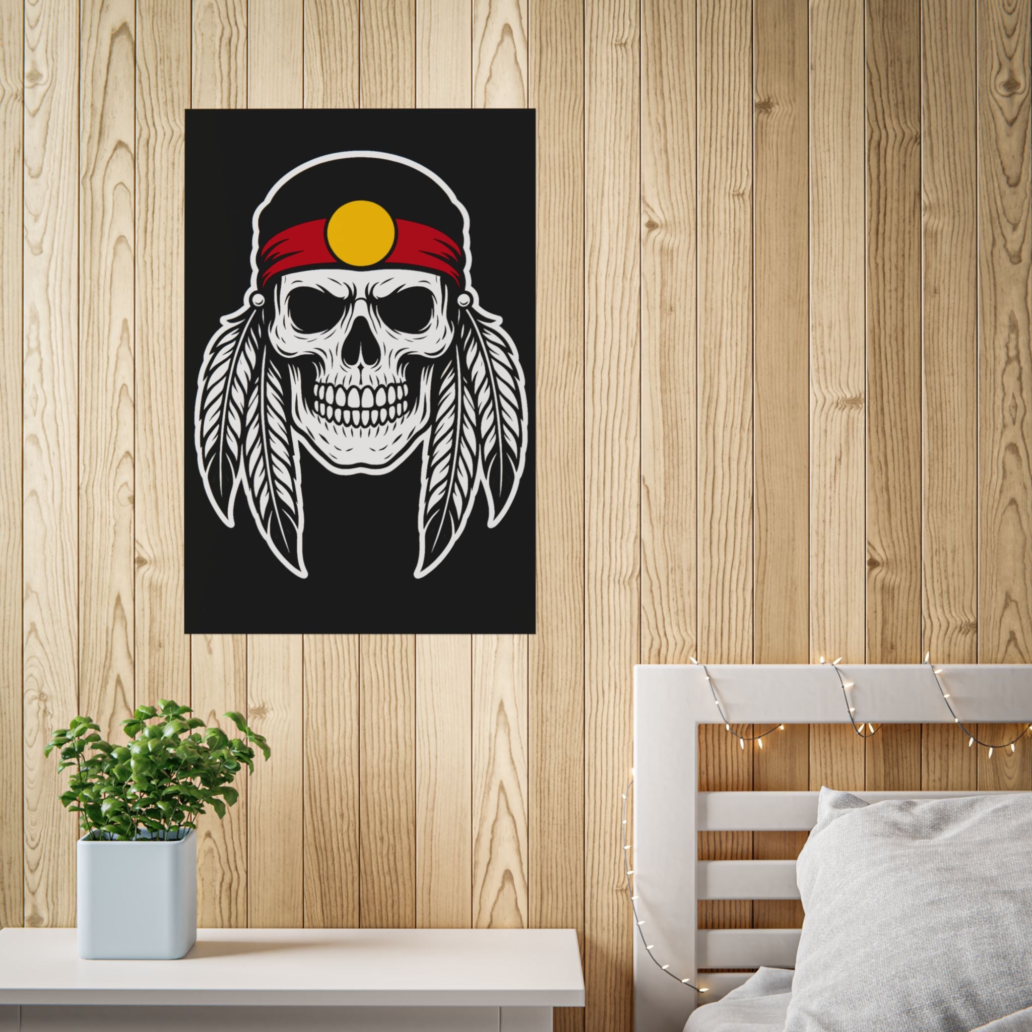 Native Aboriginal Skull Poster