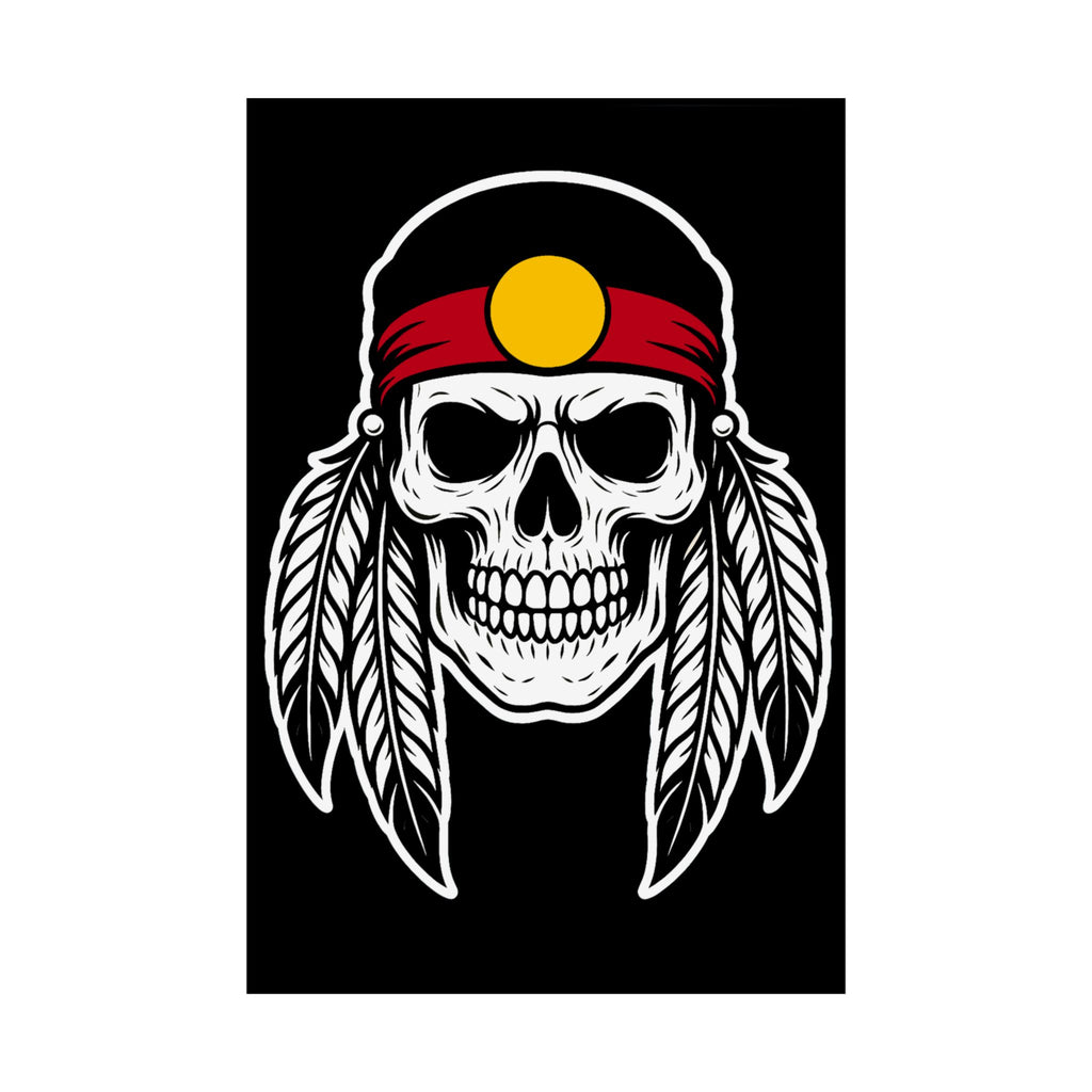 Native Aboriginal Skull Poster