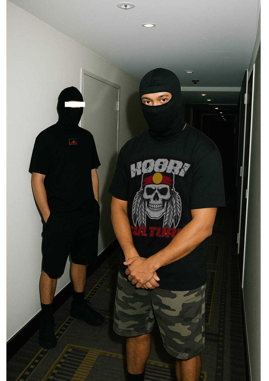 Koori Culture Warrior Skull Staple Tee